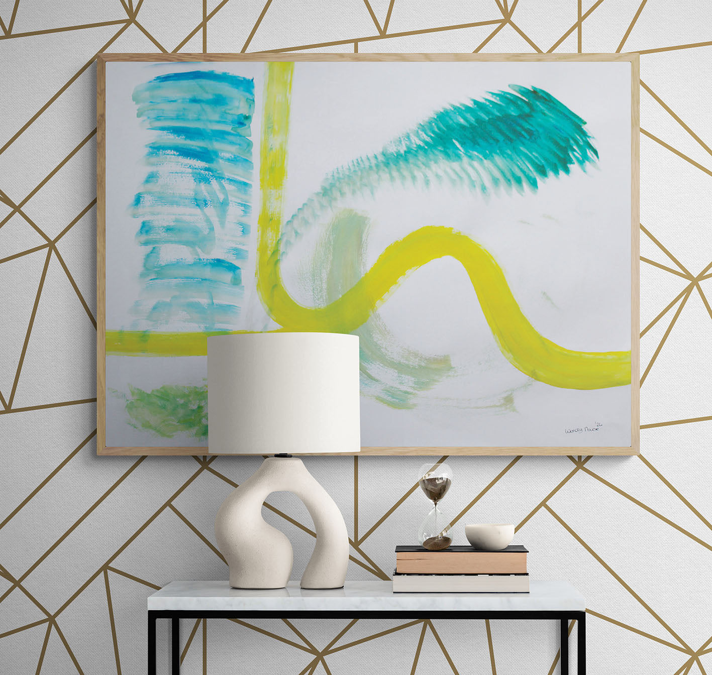 Bending | Original Paper Painting