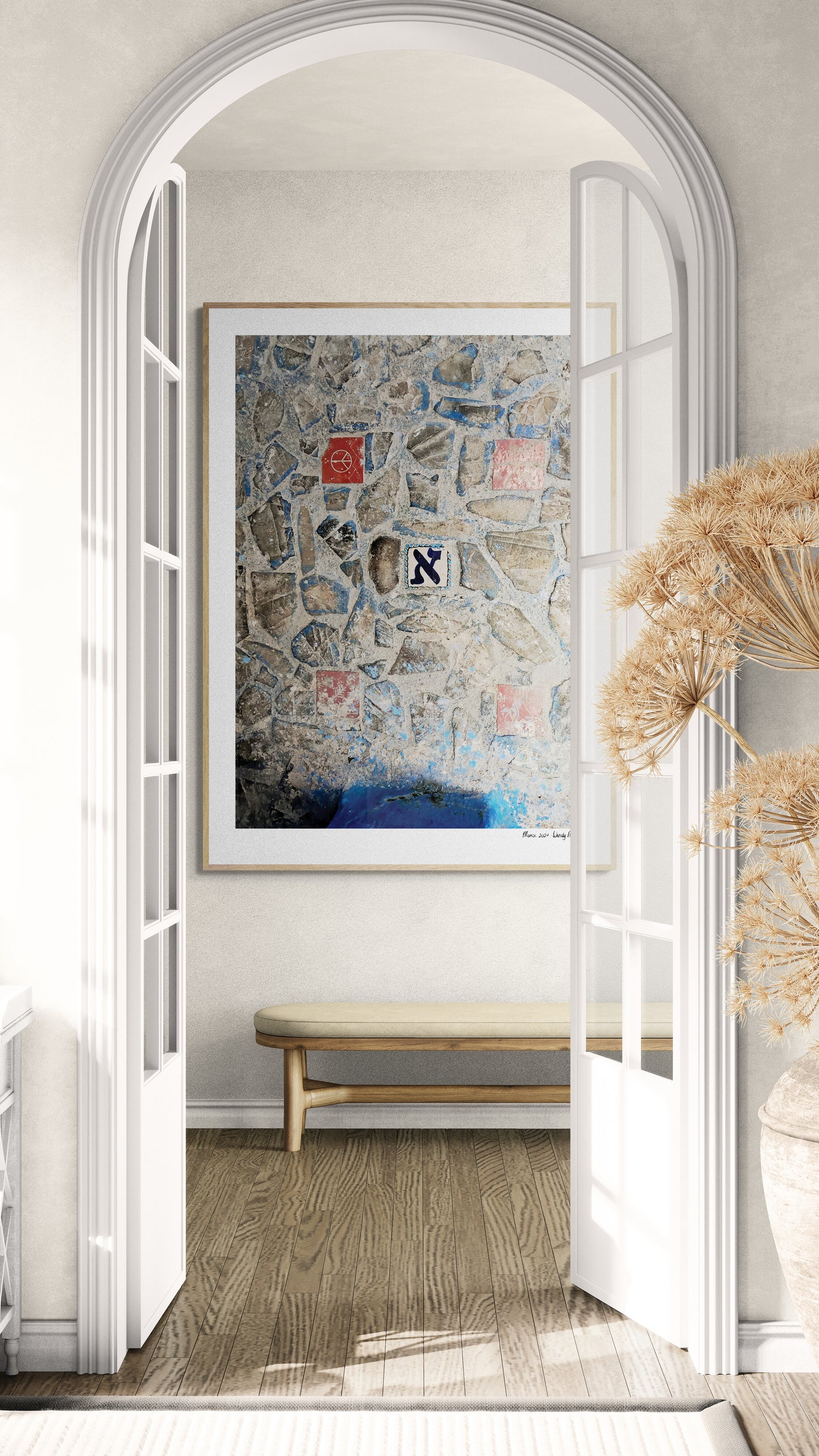 Fountain signs |  Framed & Mounted Print