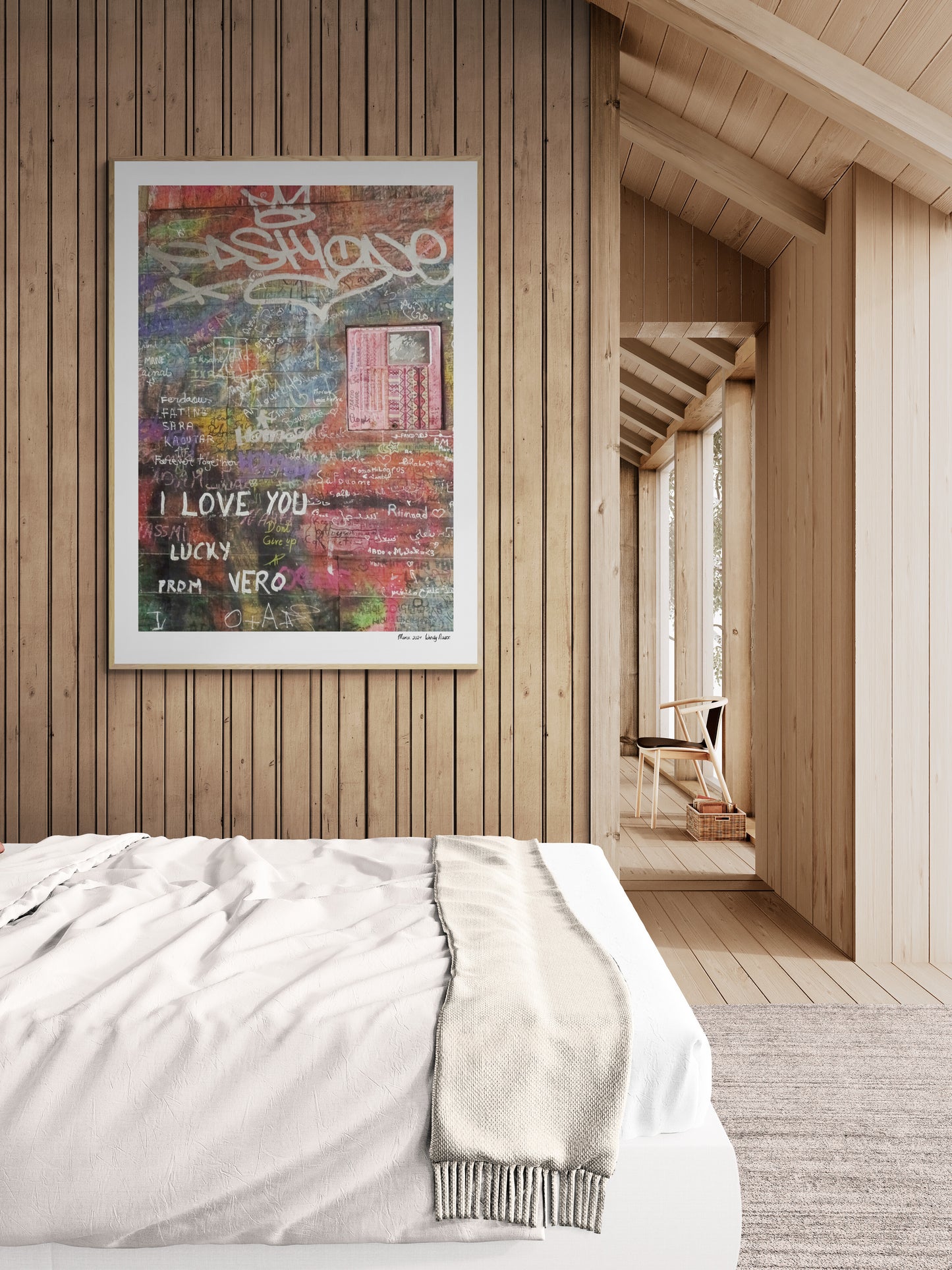I love you graphitti | Framed & Mounted Print