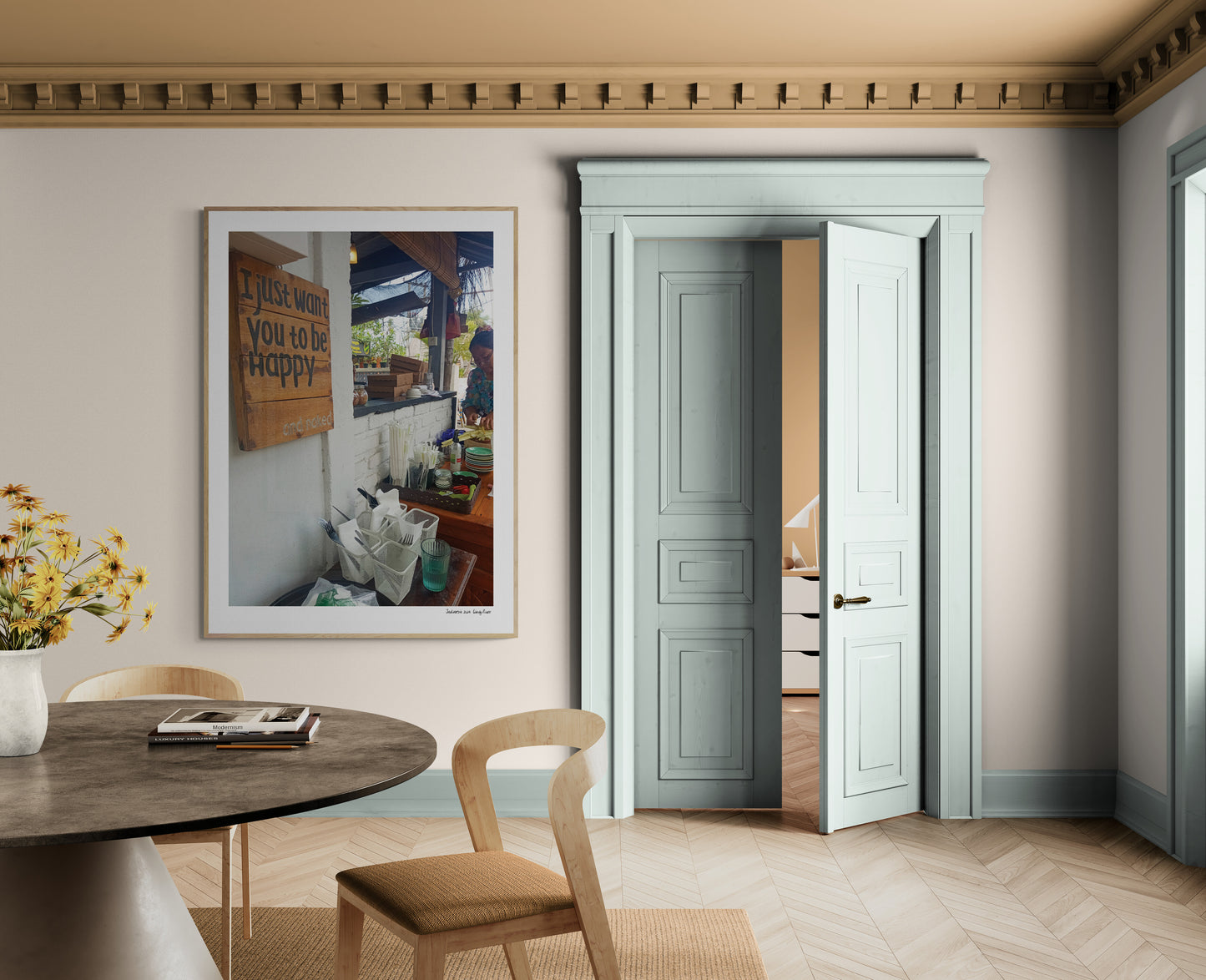 Want to be happy |  Framed & Mounted Print