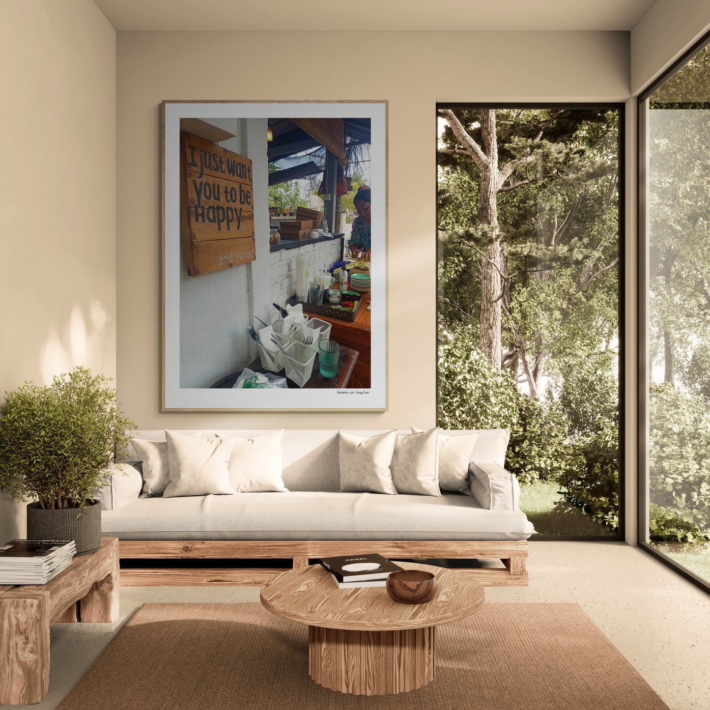 Want to be happy |  Framed & Mounted Print