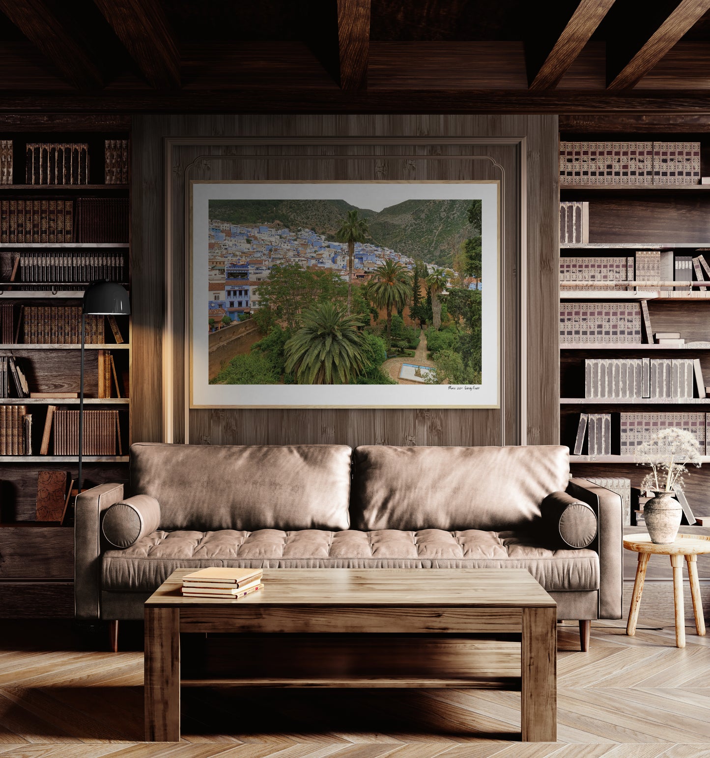 Palms Chefchouen |  Framed & Mounted Print