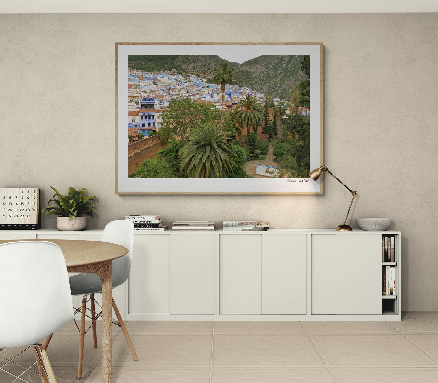 Palms Chefchouen |  Framed & Mounted Print