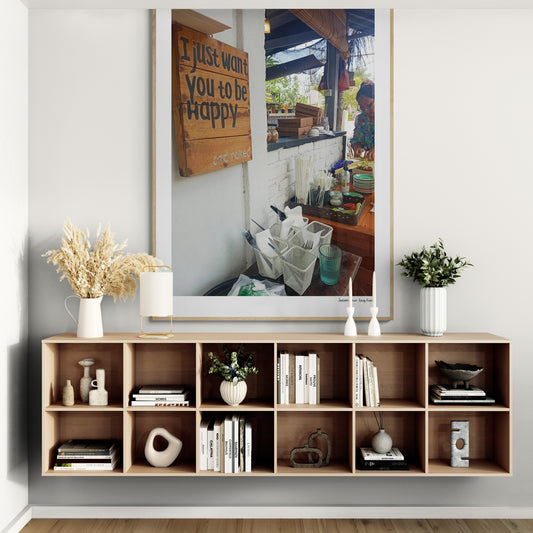 Want to be happy | Framed & Mounted Print