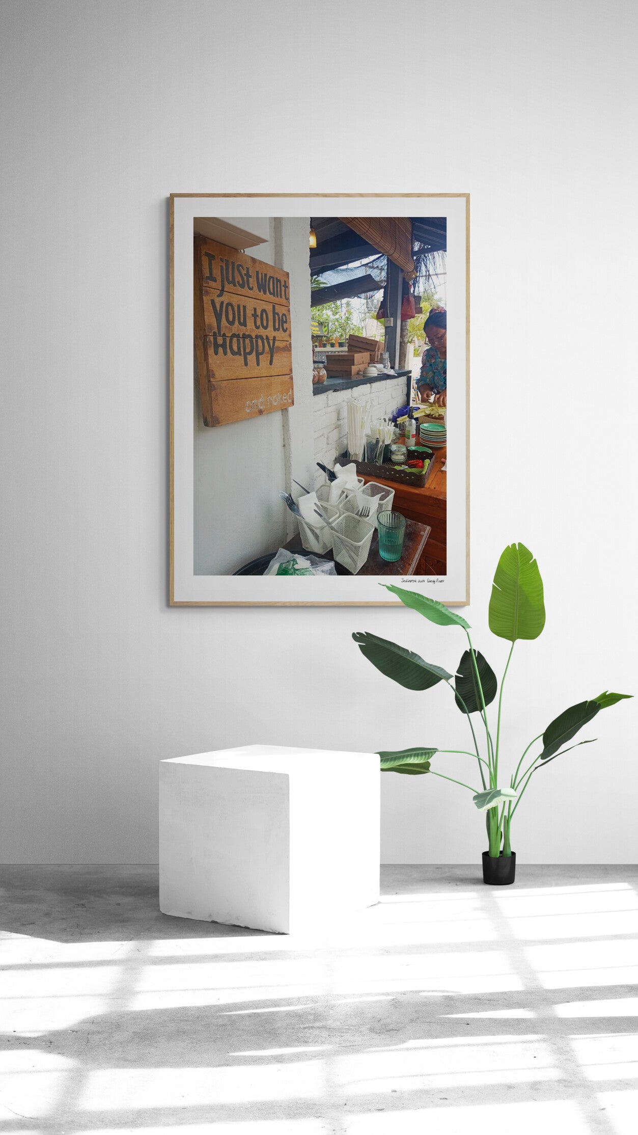 Want to be happy |  Framed & Mounted Print