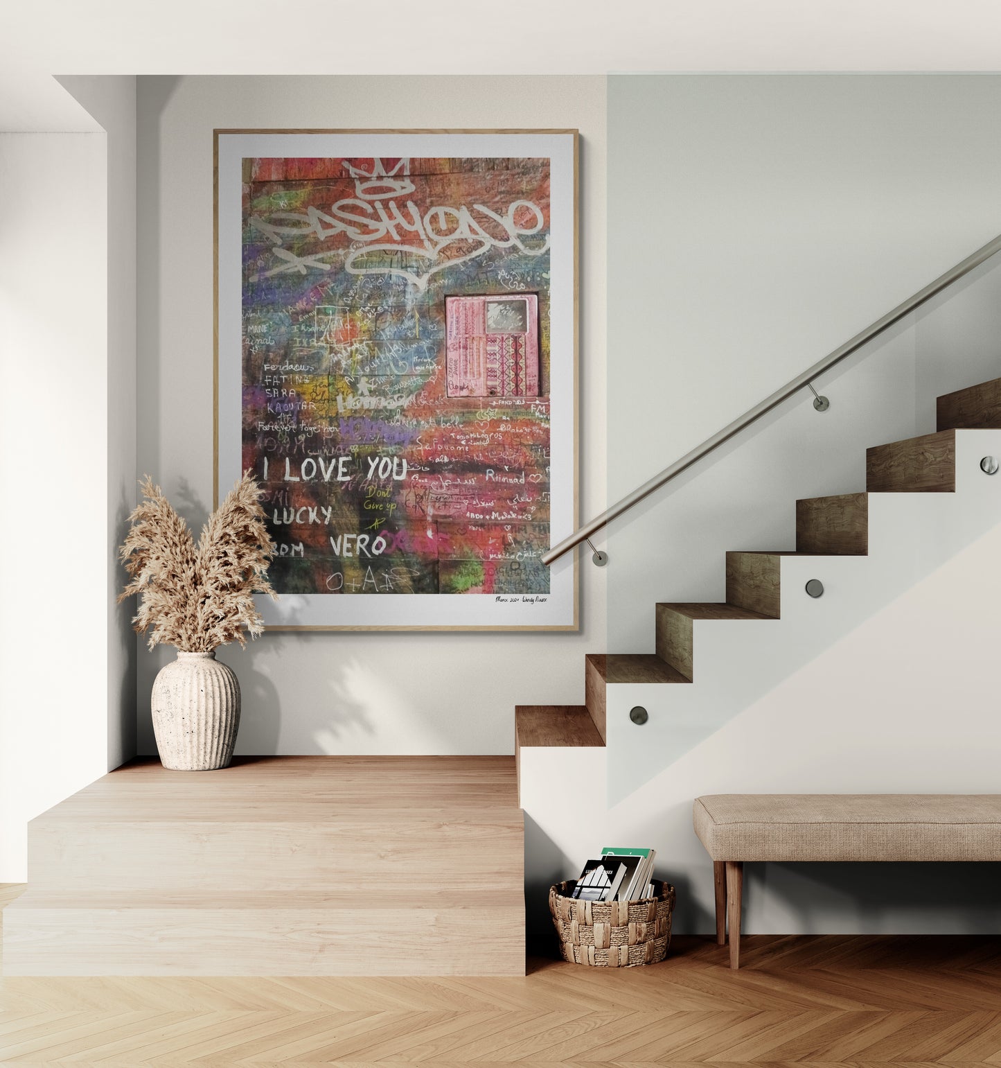 I love you graphitti | Framed & Mounted Print