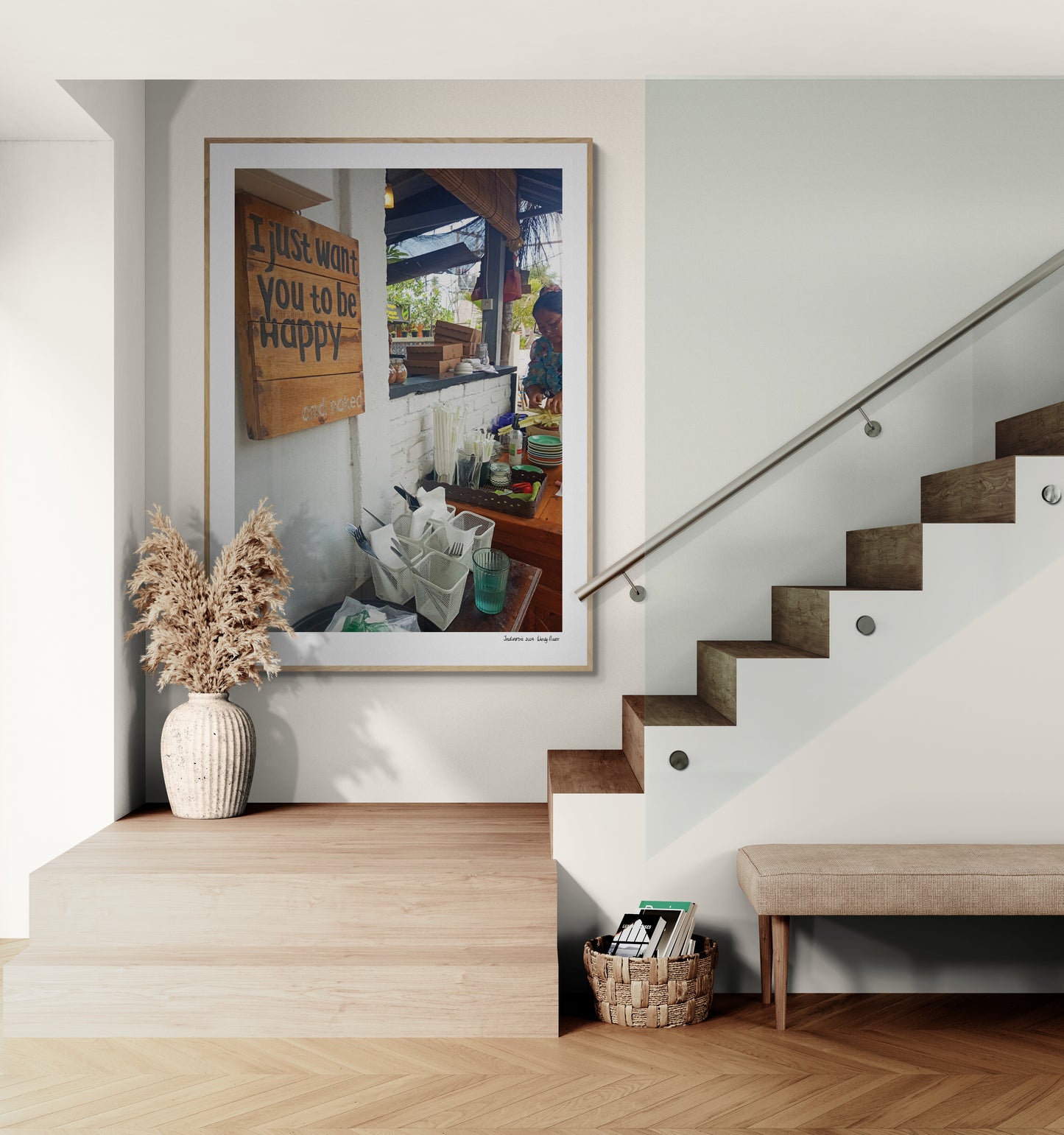 Want to be happy |  Framed & Mounted Print