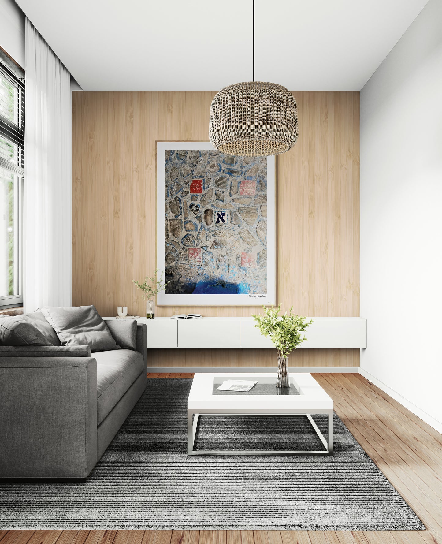 Fountain signs |  Framed & Mounted Print