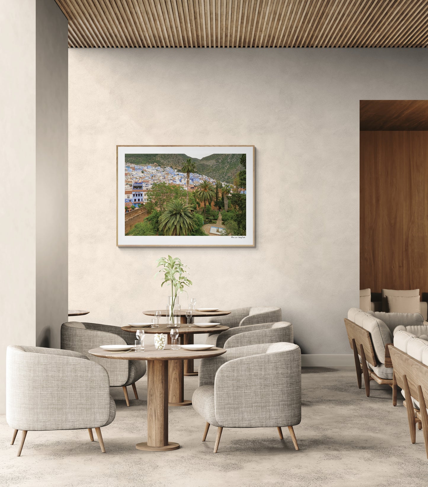 Palms Chefchouen |  Framed & Mounted Print