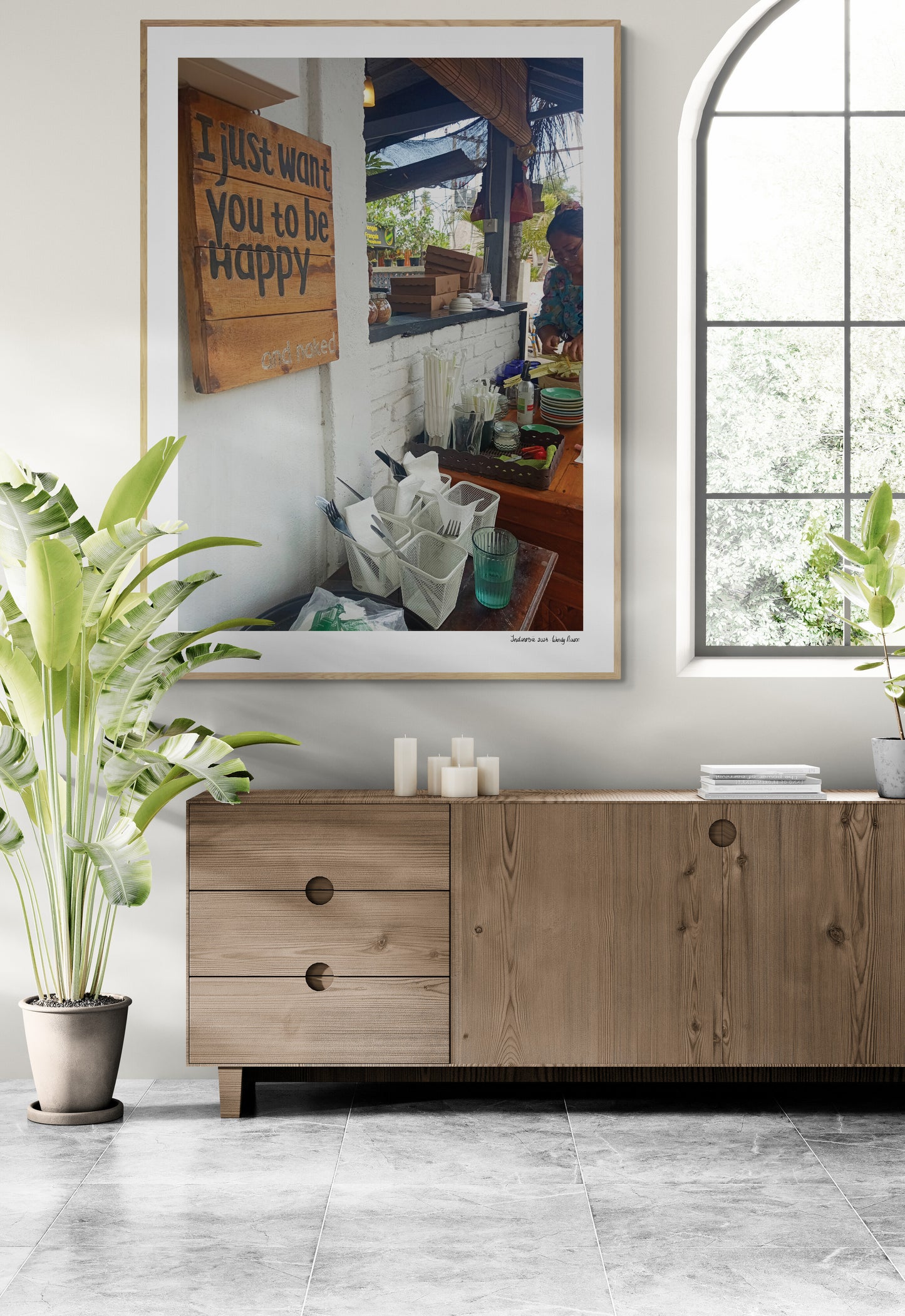 Want to be happy |  Framed & Mounted Print