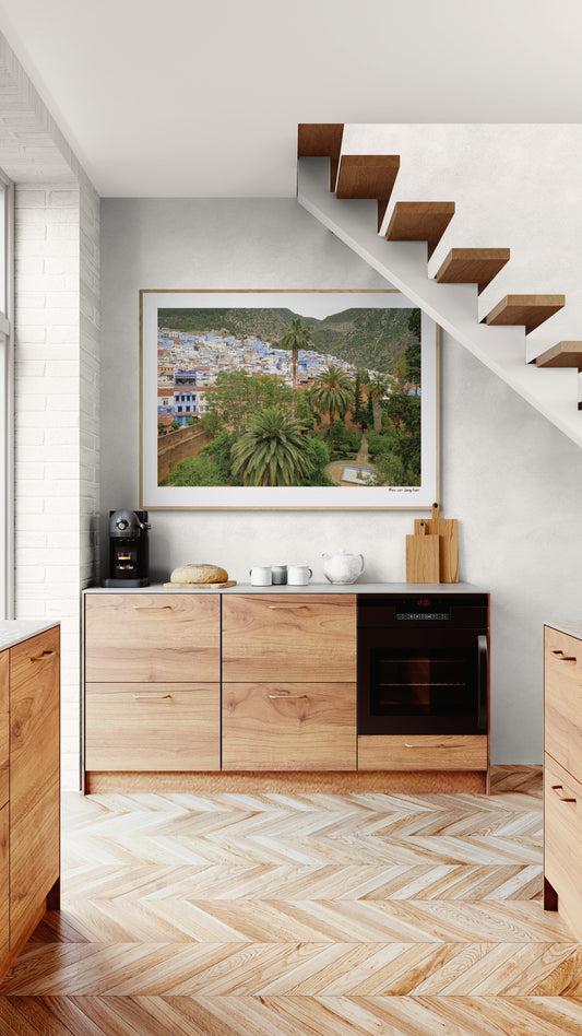 Palms Chefchouen | Framed & Mounted Print