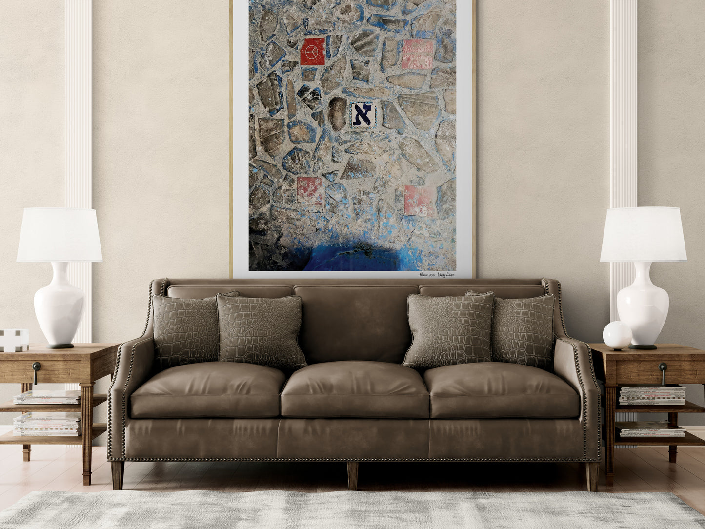 Fountain signs |  Framed & Mounted Print