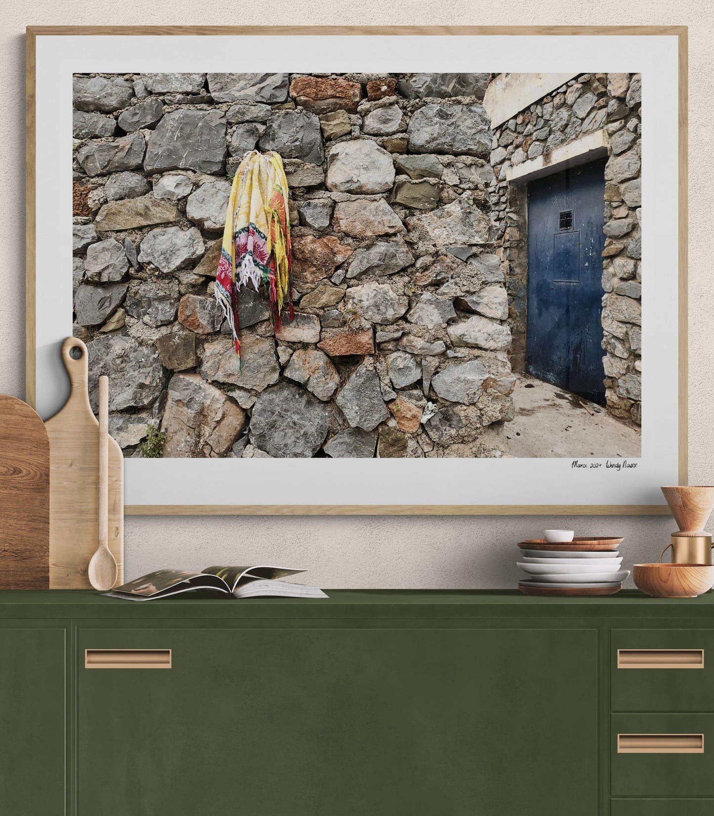 Yellow scarf |  Framed & Mounted Print