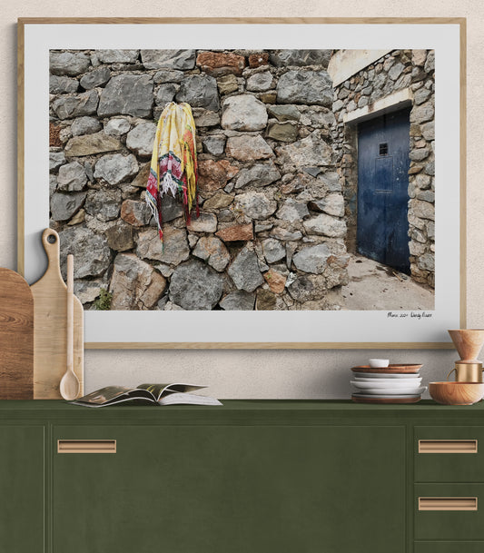 Yellow scarf | Framed & Mounted Print