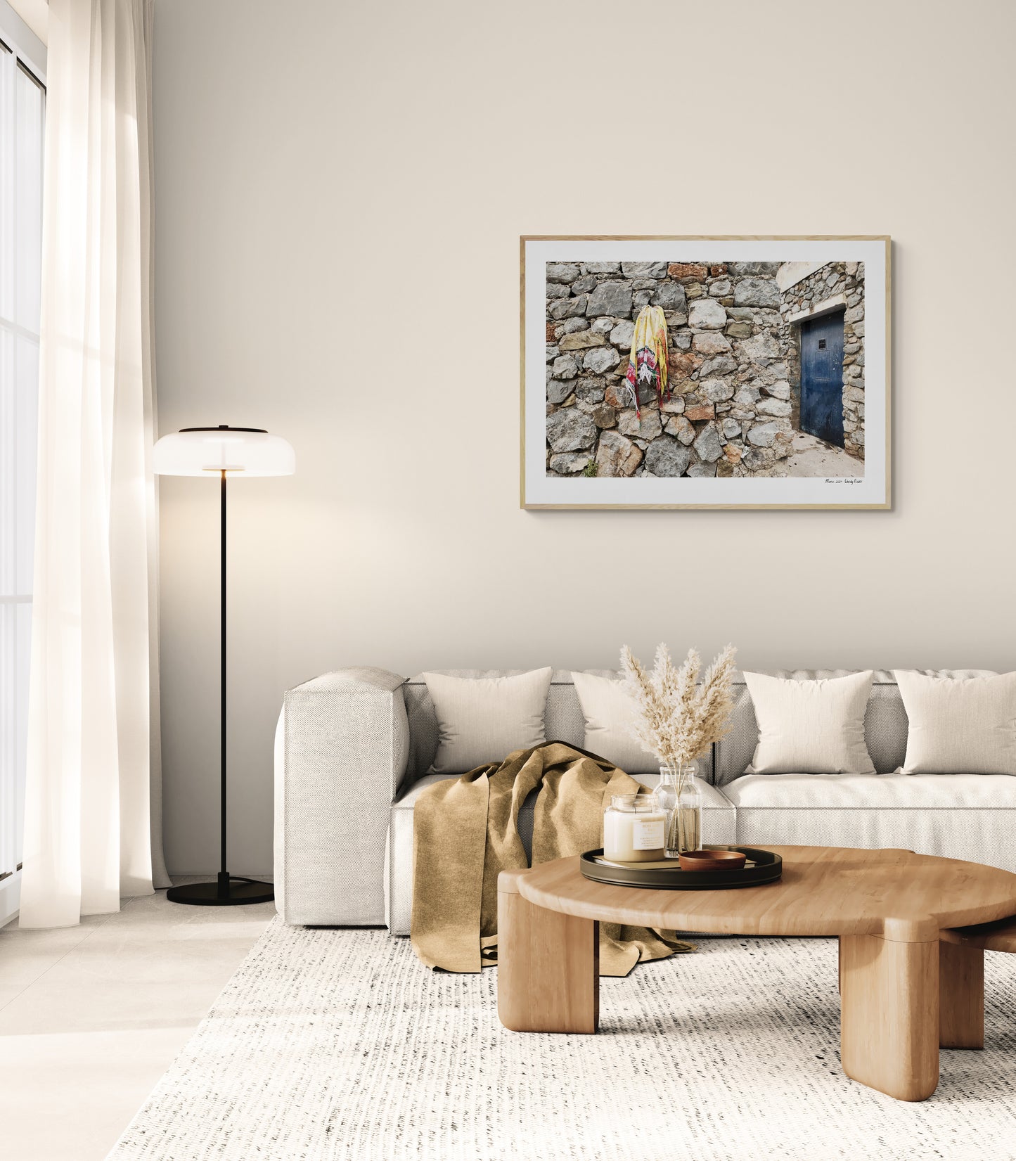 Yellow scarf |  Framed & Mounted Print