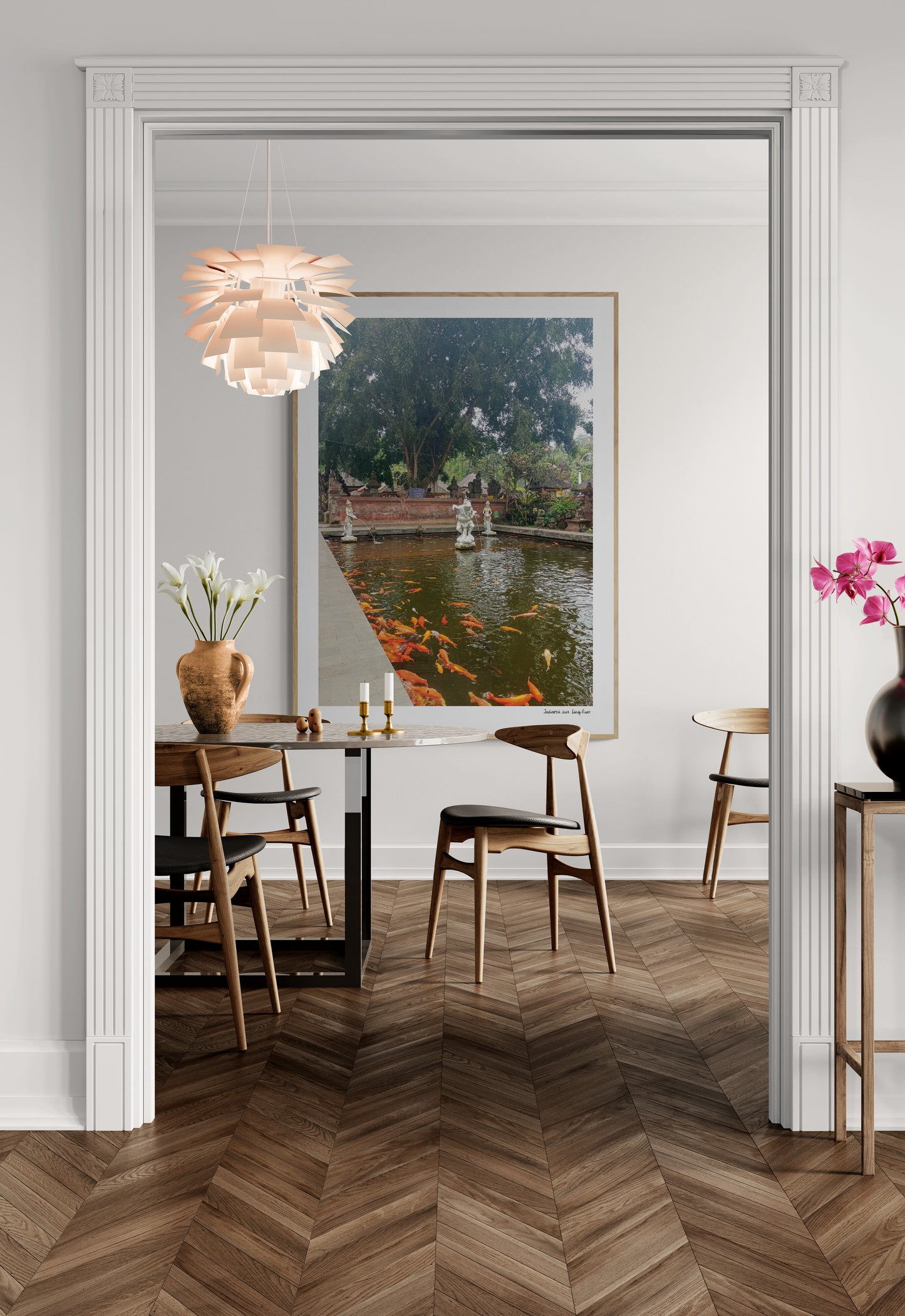 Koi pond |  Framed & Mounted Print