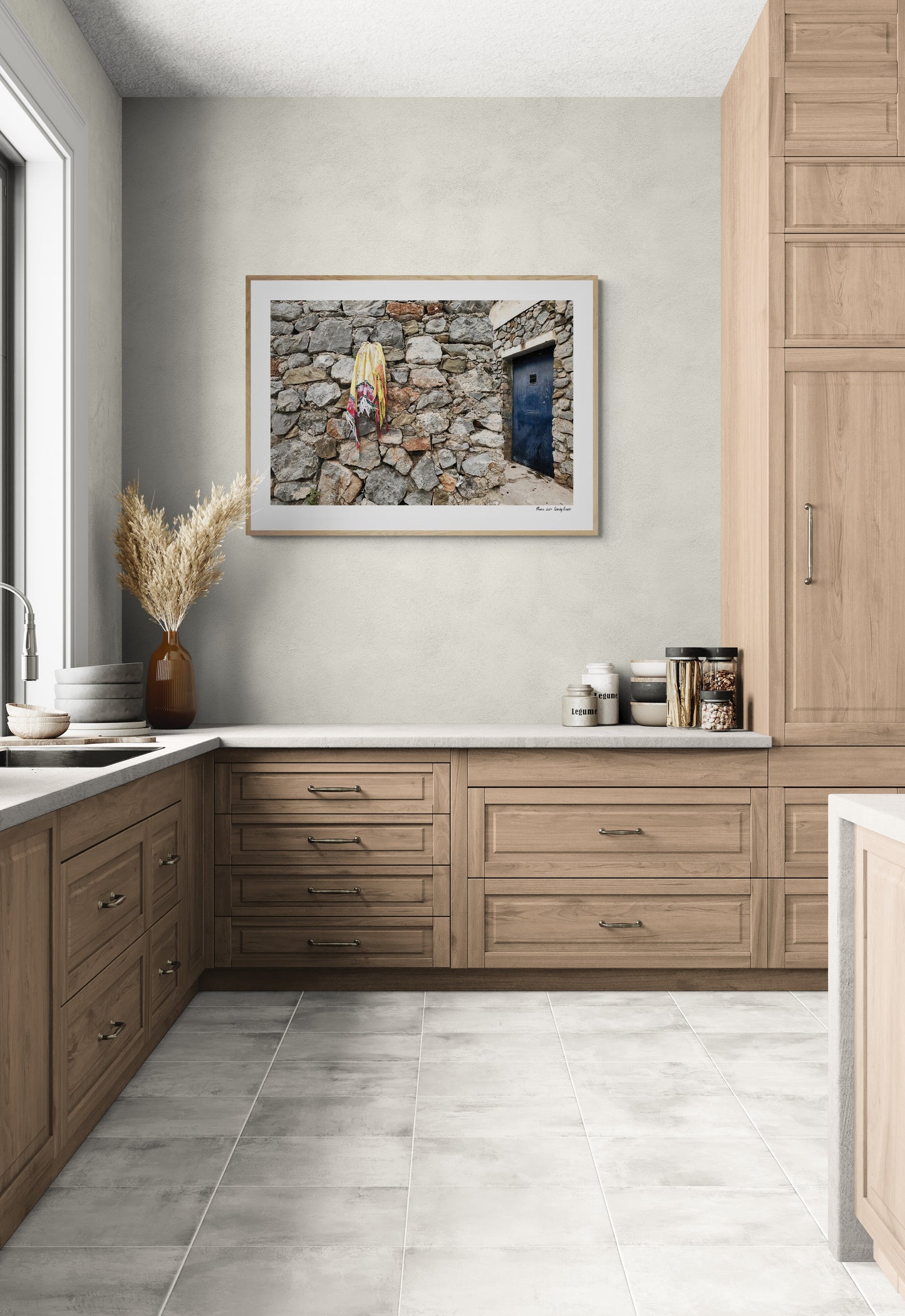 Yellow scarf |  Framed & Mounted Print