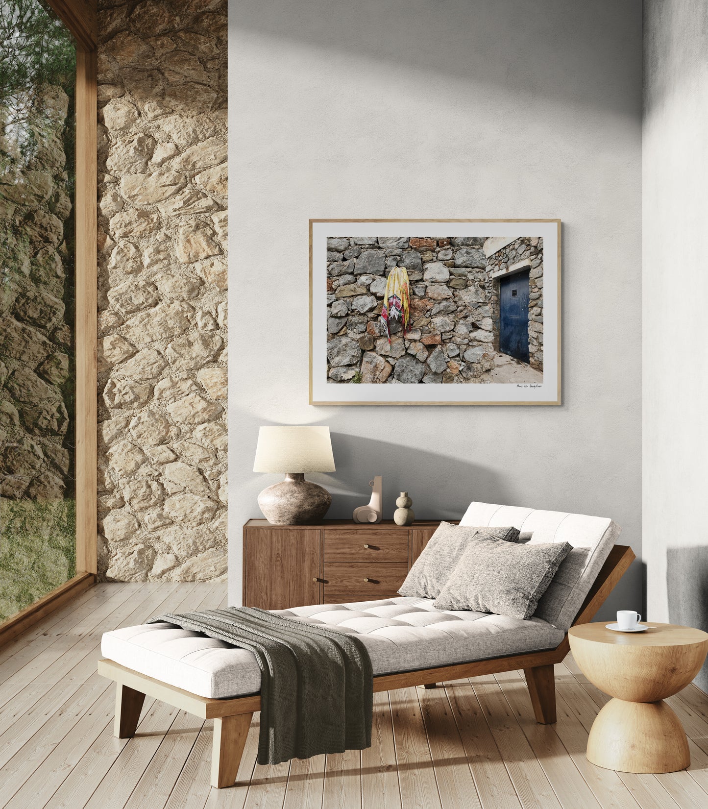 Yellow scarf |  Framed & Mounted Print