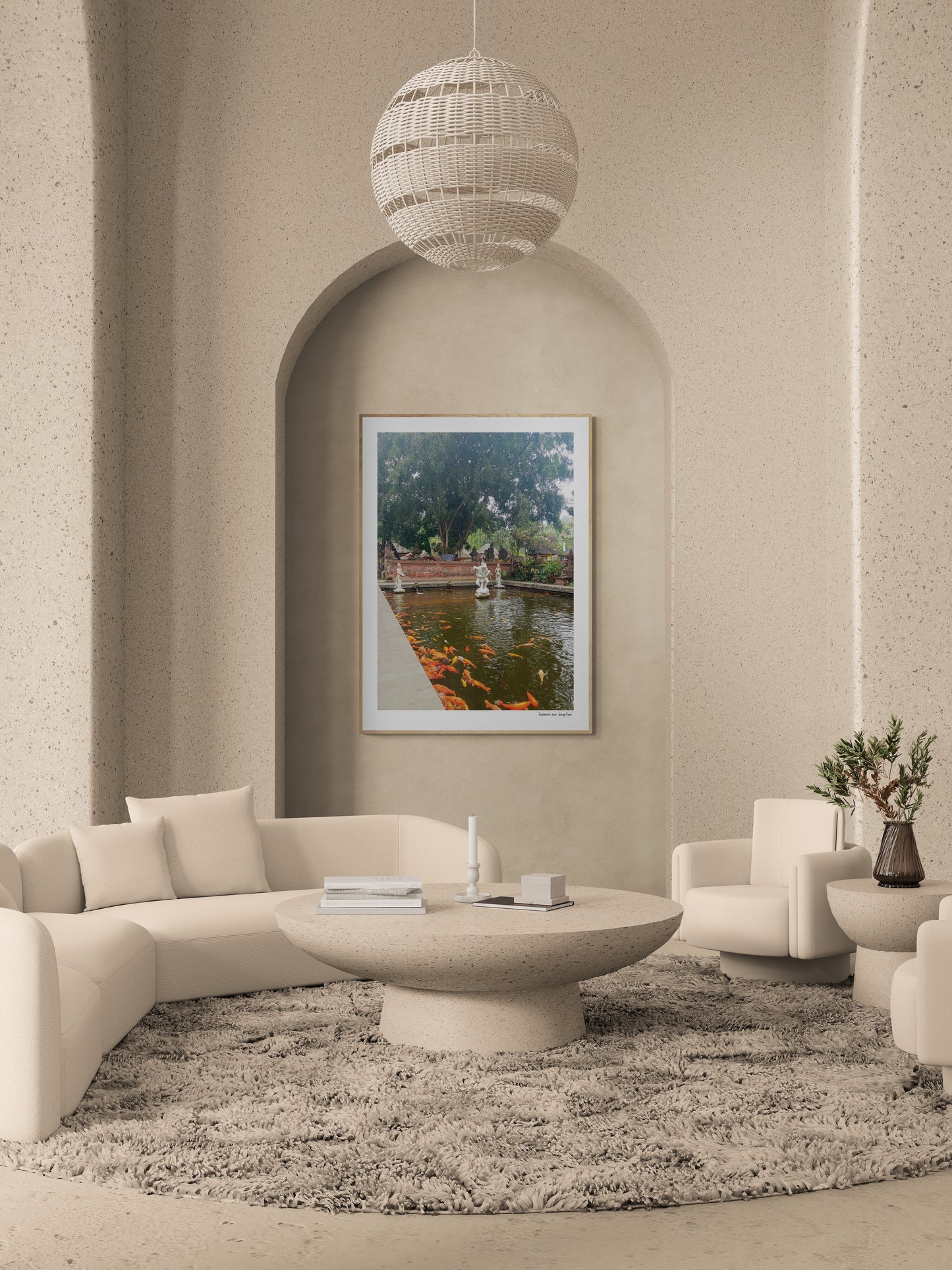 Koi pond |  Framed & Mounted Print