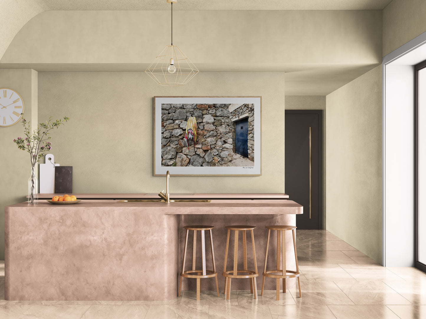 Yellow scarf |  Framed & Mounted Print