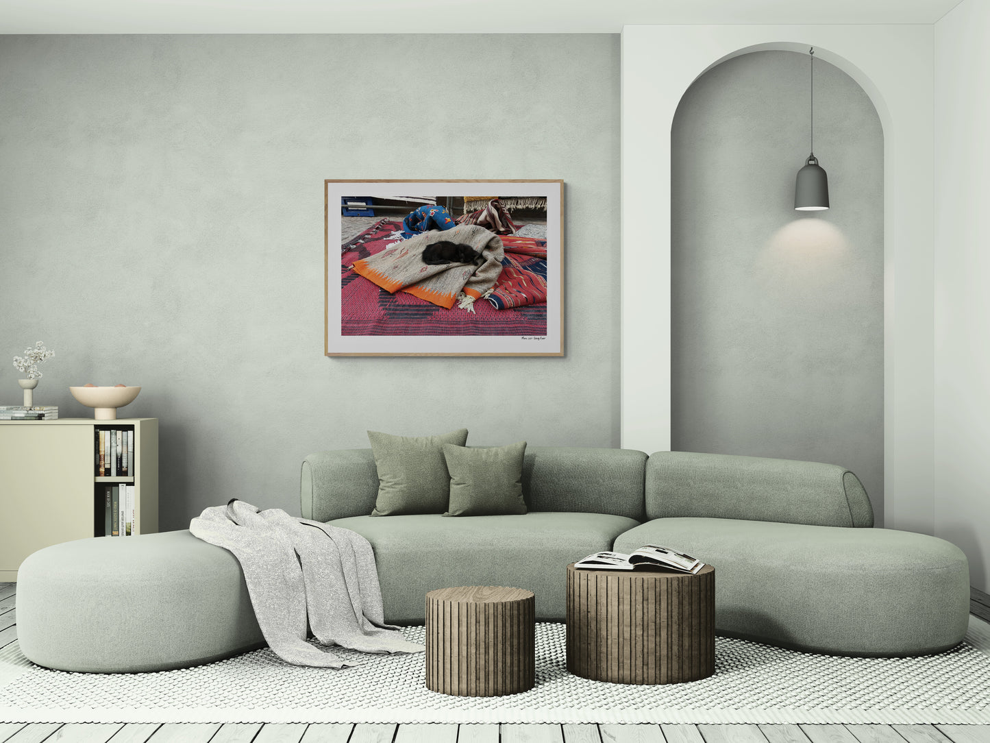 Sleeping cat | Framed & Mounted Print