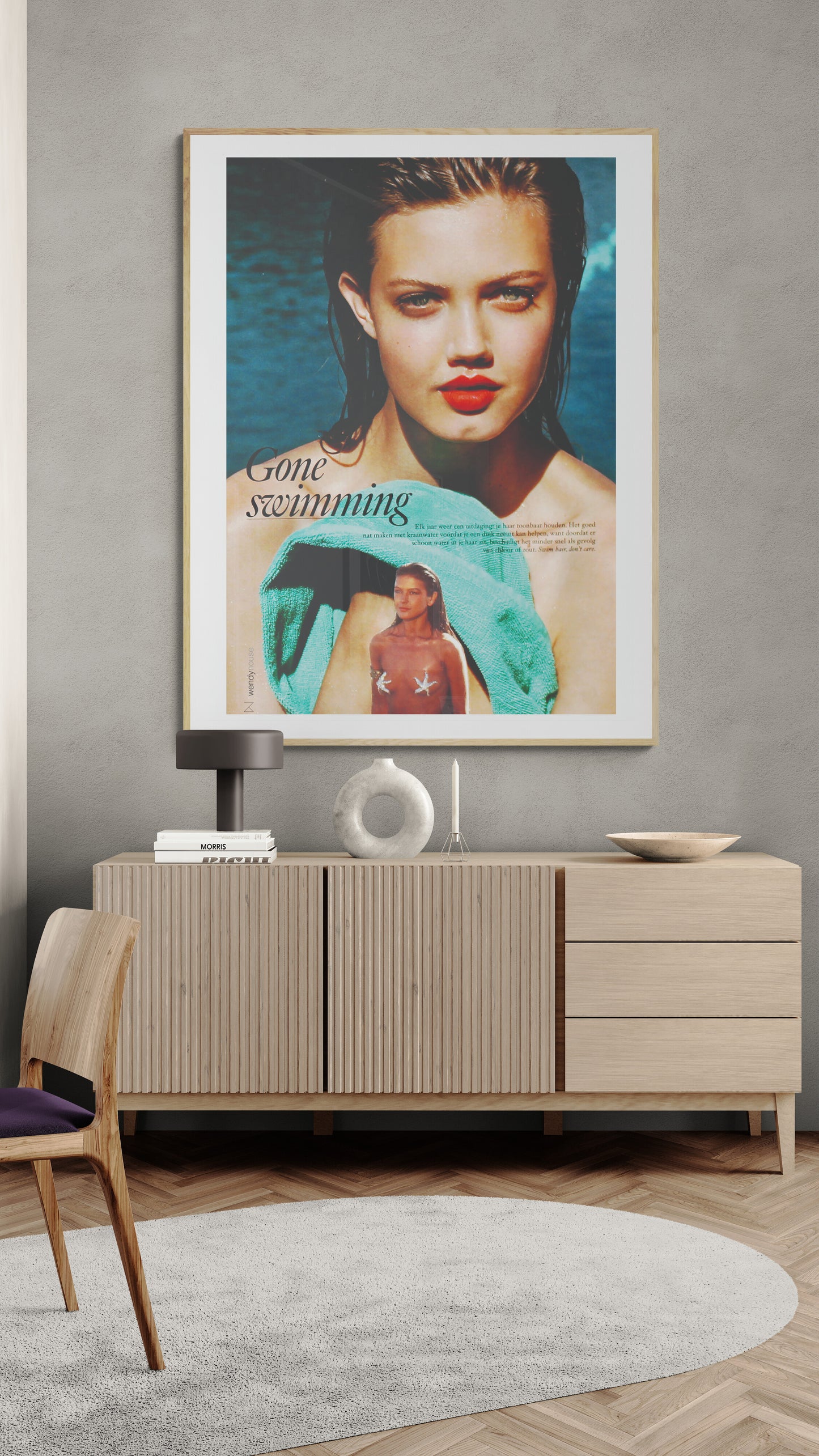 Gone Swimming |  Framed & Mounted Print