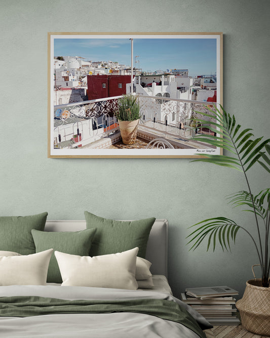 Rooftop Tangier Framed & Mounted Print