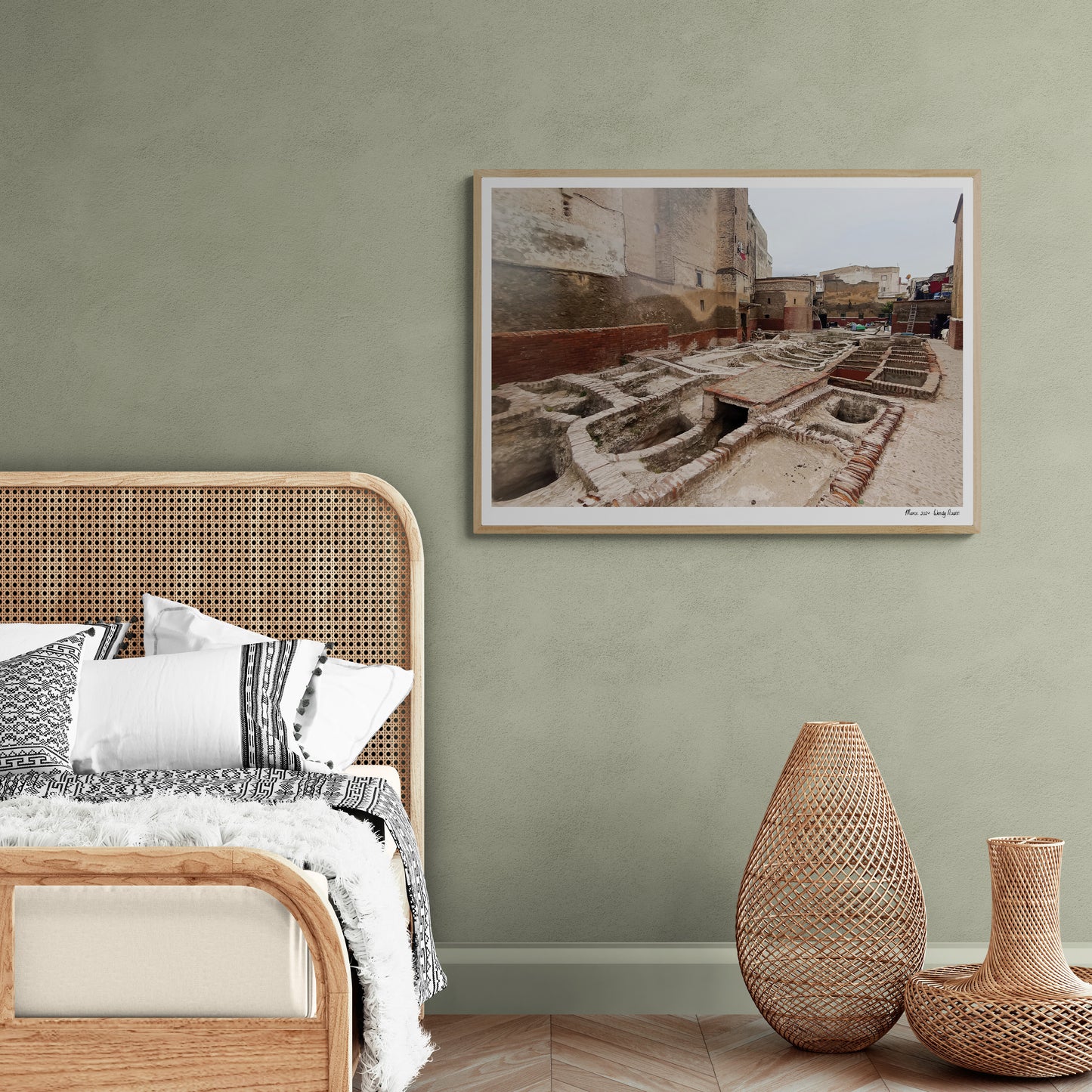 Leather baths |  Framed & Mounted Print