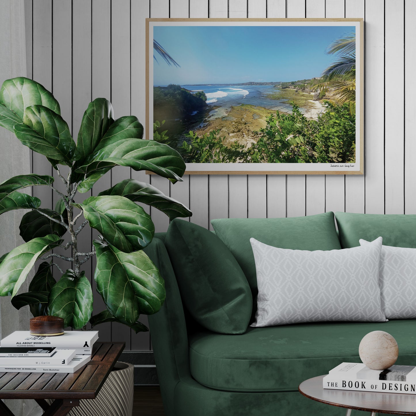 Sea from jungle |  Framed & Mounted Print