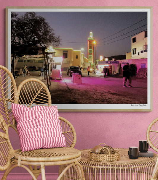 Mosque by night | Framed & Mounted Print