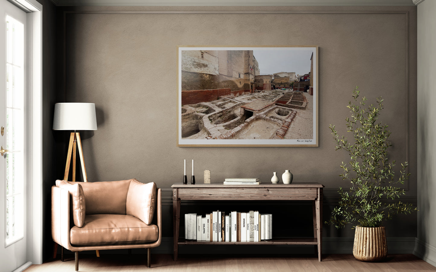 Leather baths |  Framed & Mounted Print