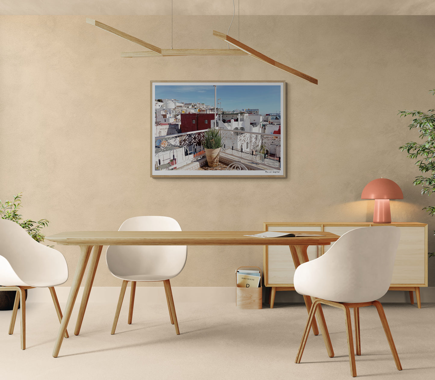 Rooftop Tangier Framed & Mounted Print