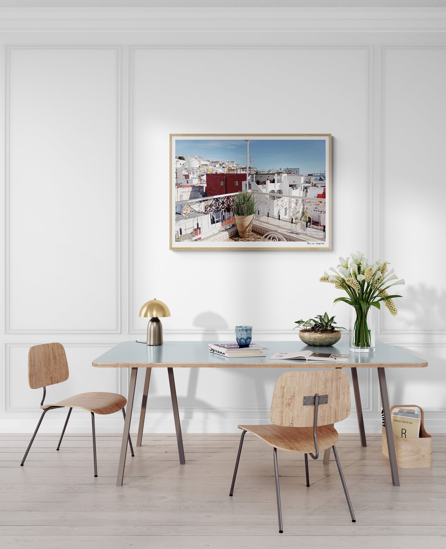 Rooftop Tangier Framed & Mounted Print