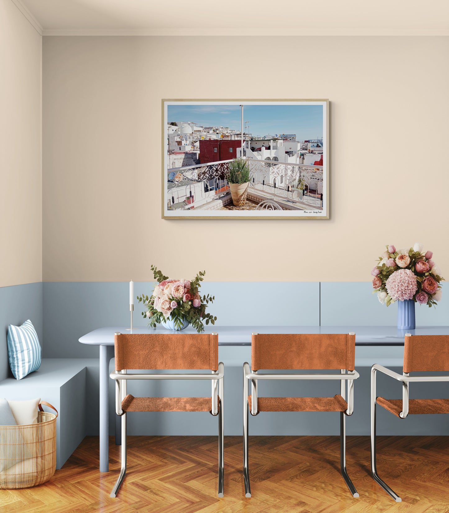 Rooftop Tangier Framed & Mounted Print