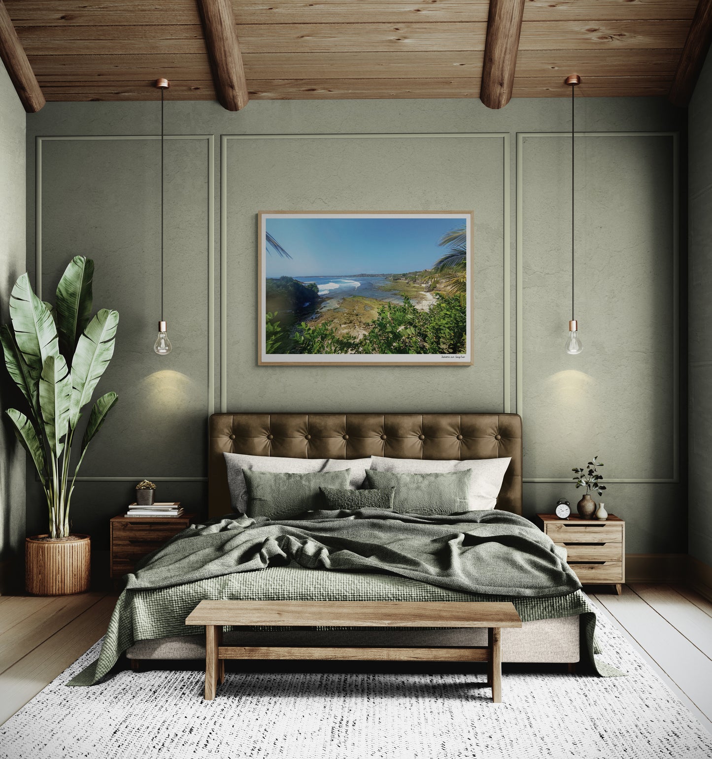 Sea from jungle |  Framed & Mounted Print