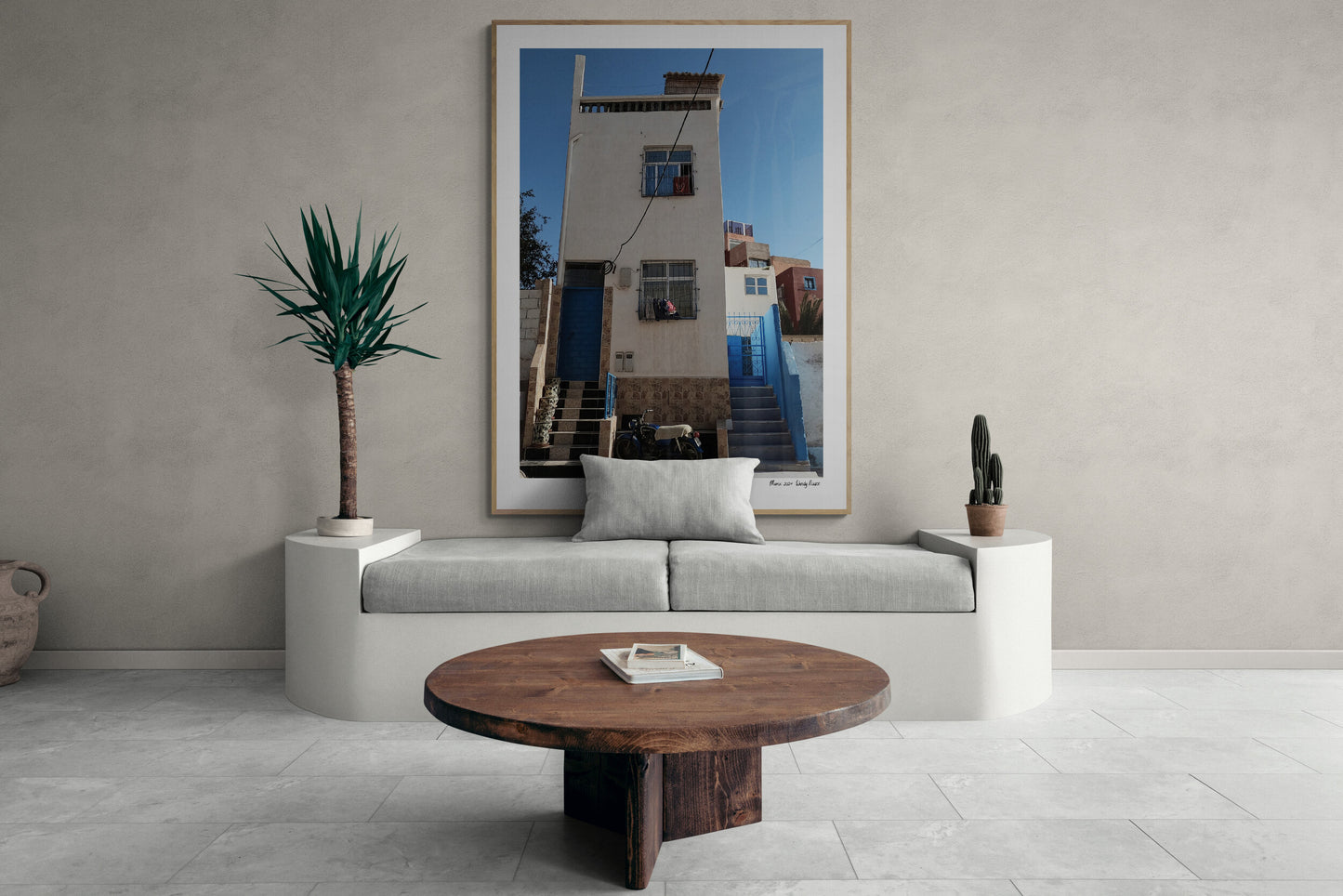 Bleu house |  Framed & Mounted Print