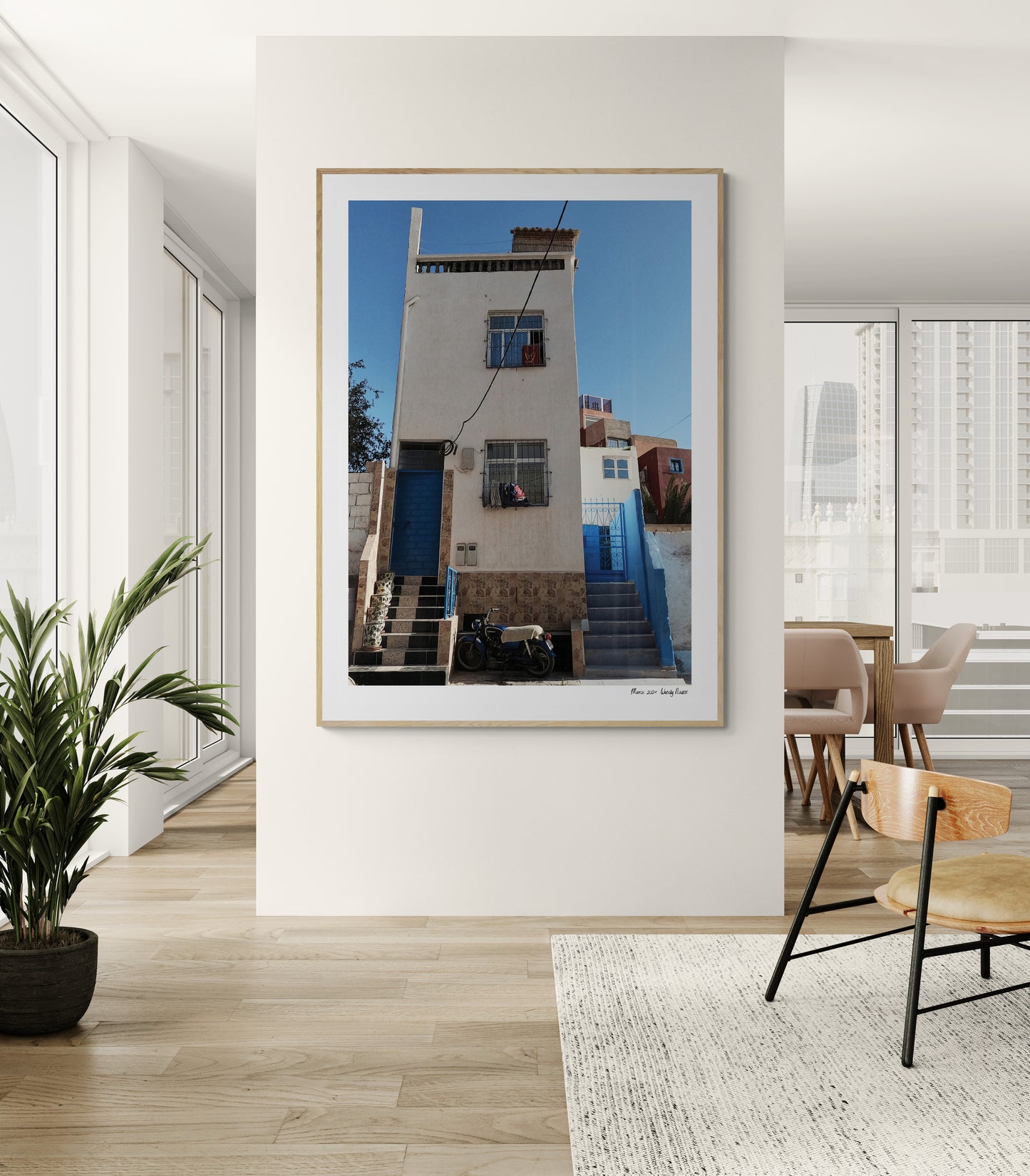 Bleu house |  Framed & Mounted Print
