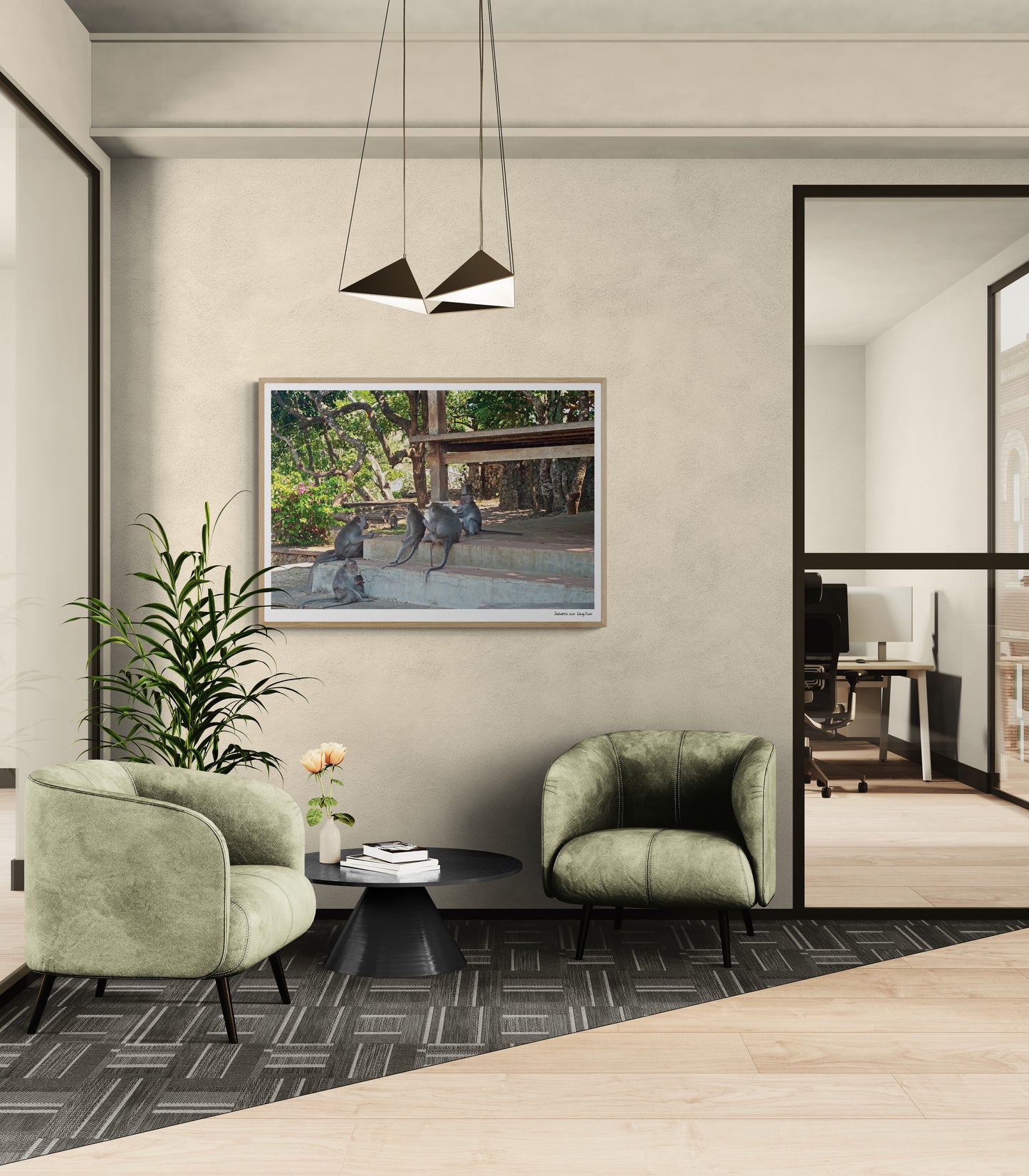 Monkey family |  Framed & Mounted Print