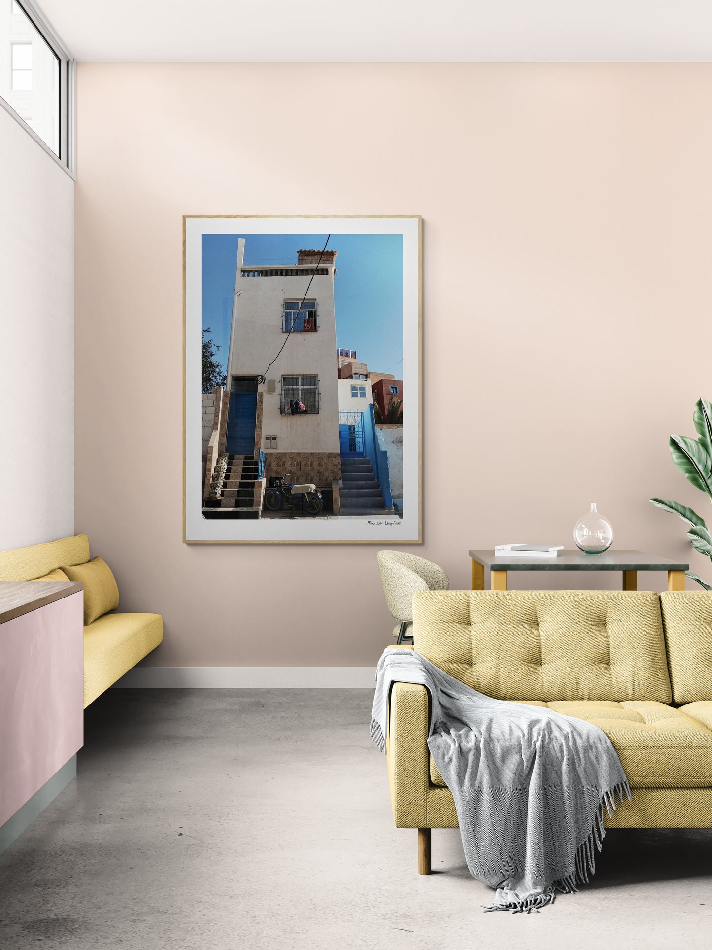 Bleu house |  Framed & Mounted Print