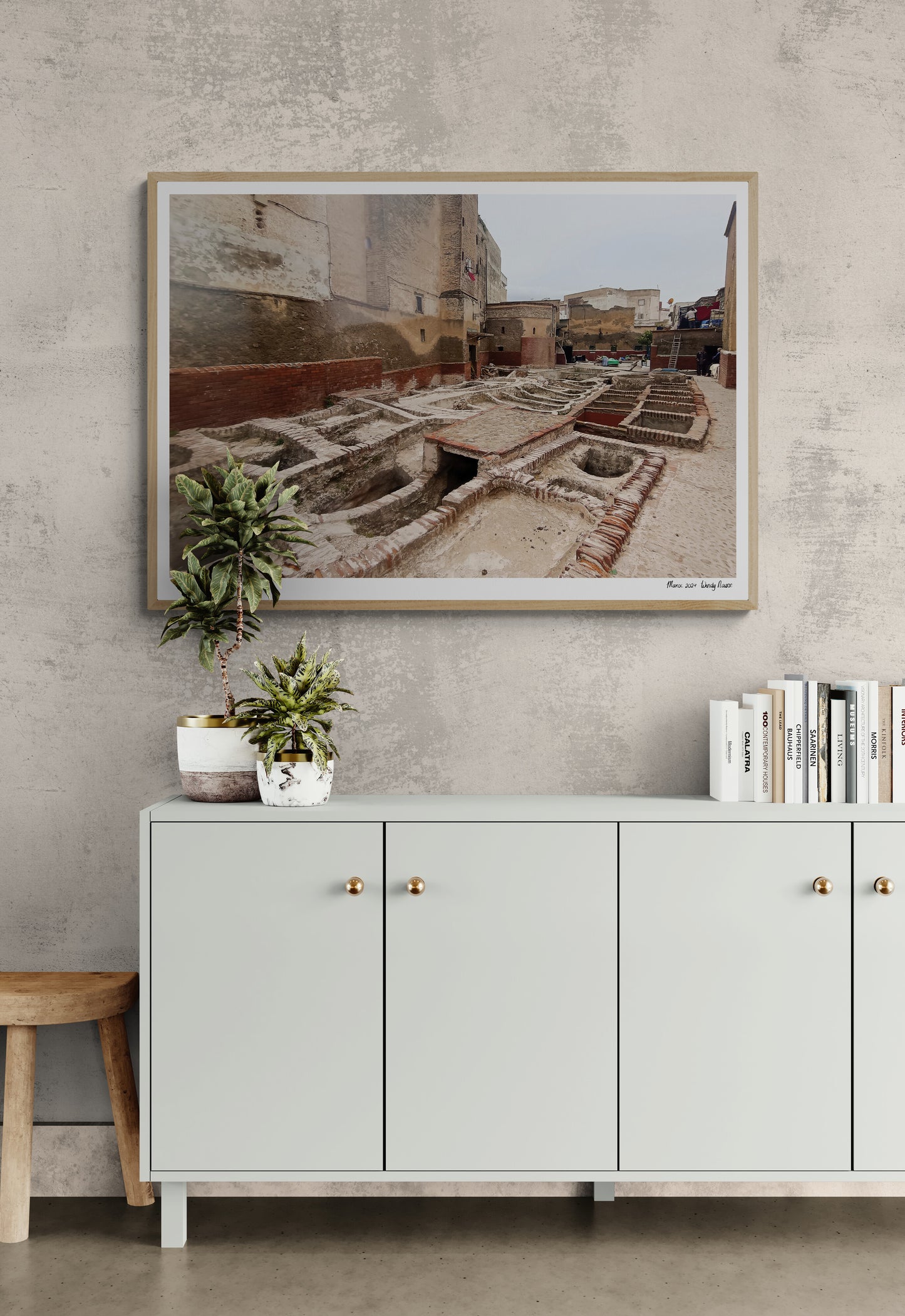 Leather baths |  Framed & Mounted Print