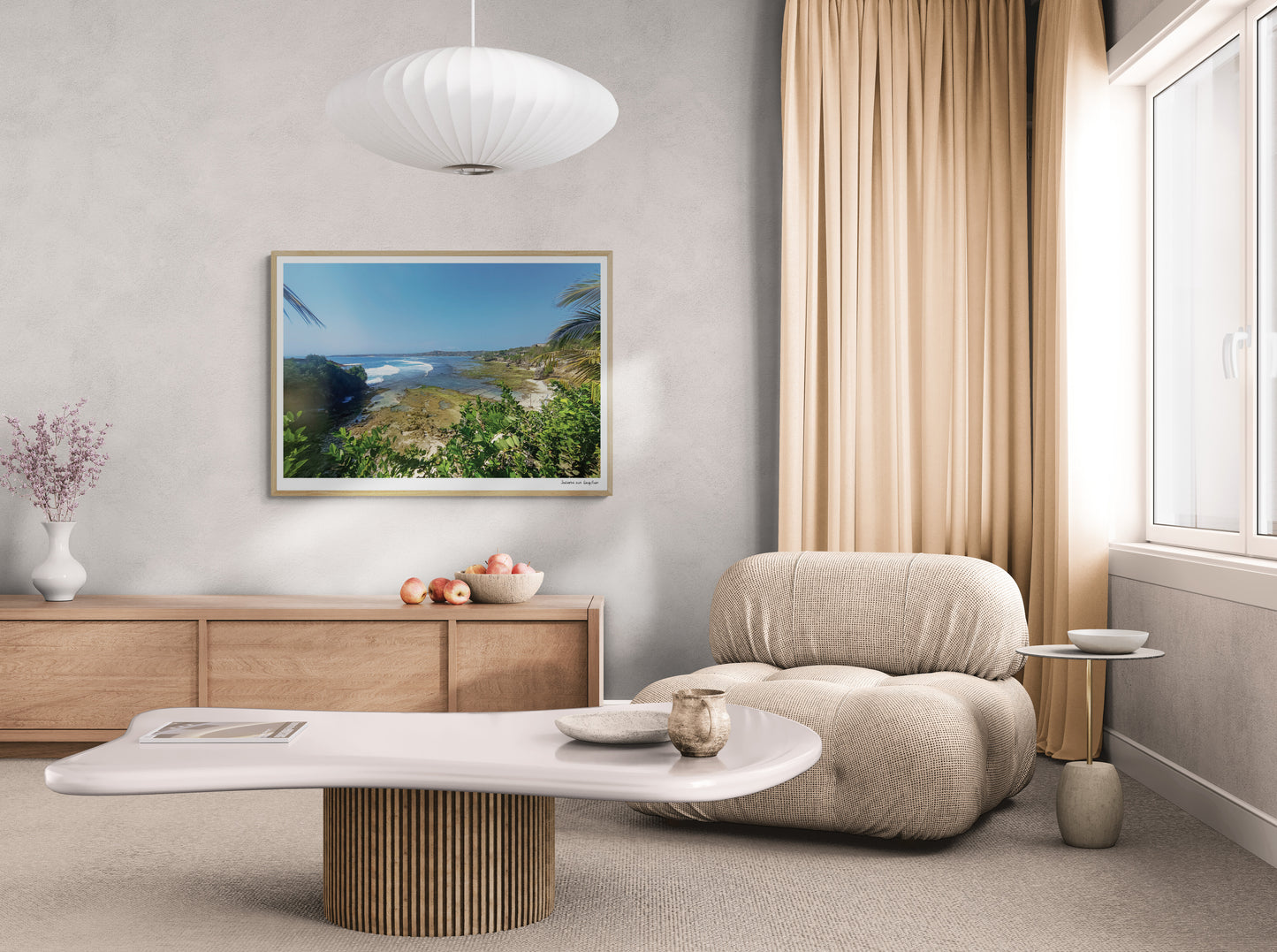 Sea from jungle |  Framed & Mounted Print